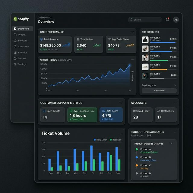 Shopify Dashboard
